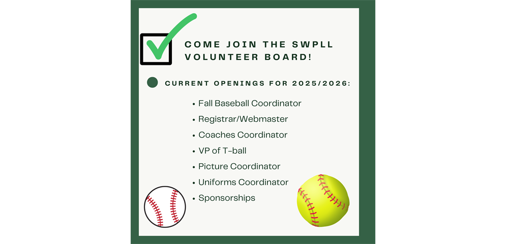 EMAIL PRESIDENT@SWPLL.ORG for more info
