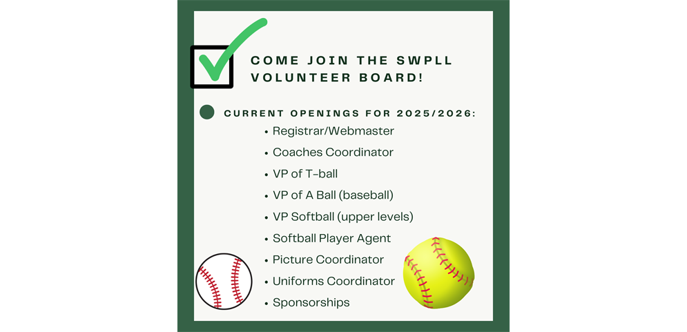 Email PRESIDENT@SWPLL.ORG for more info